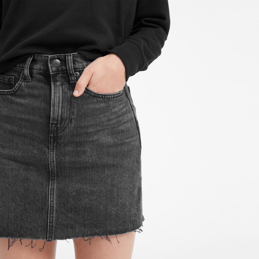 ❌Everlane The Denim Skirt Jean mini washed black - Picture 5 of 11